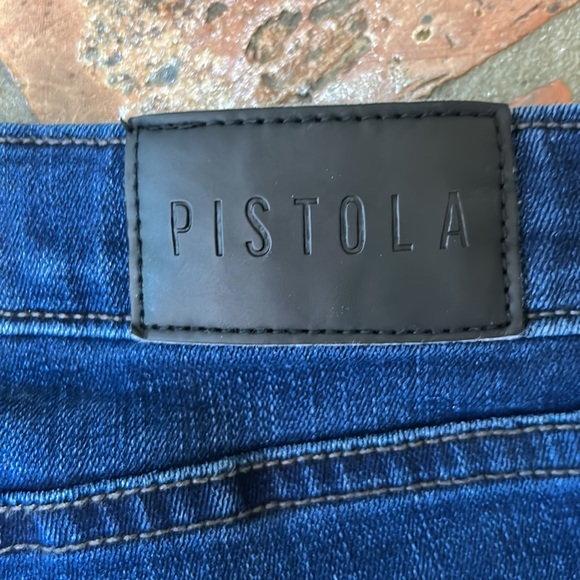 Pistola Aline High Rise Dark Wash Cropped Skinny Jeans sz25 - Picture 12 of 15